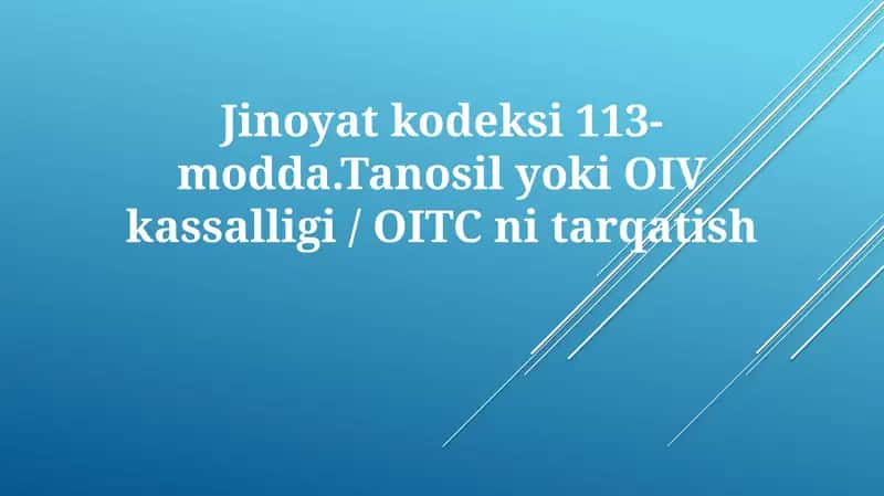 Jinoyatkodeksi113-modda