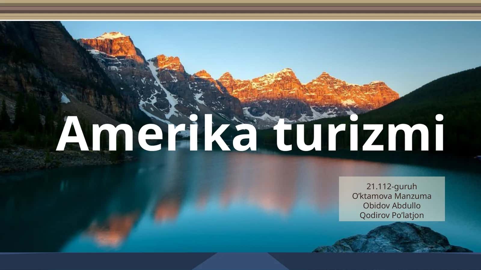 Amerika turizmi