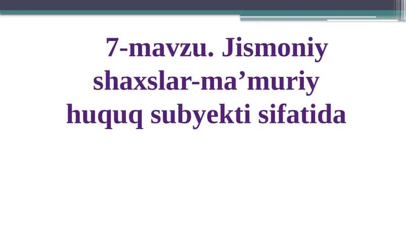 Fuqarolar ma’muriy huquqi