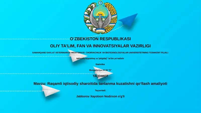 Raqamli iqtisodiy sharoitida tanlanma kuzatishni qoʻllash amaliyoti