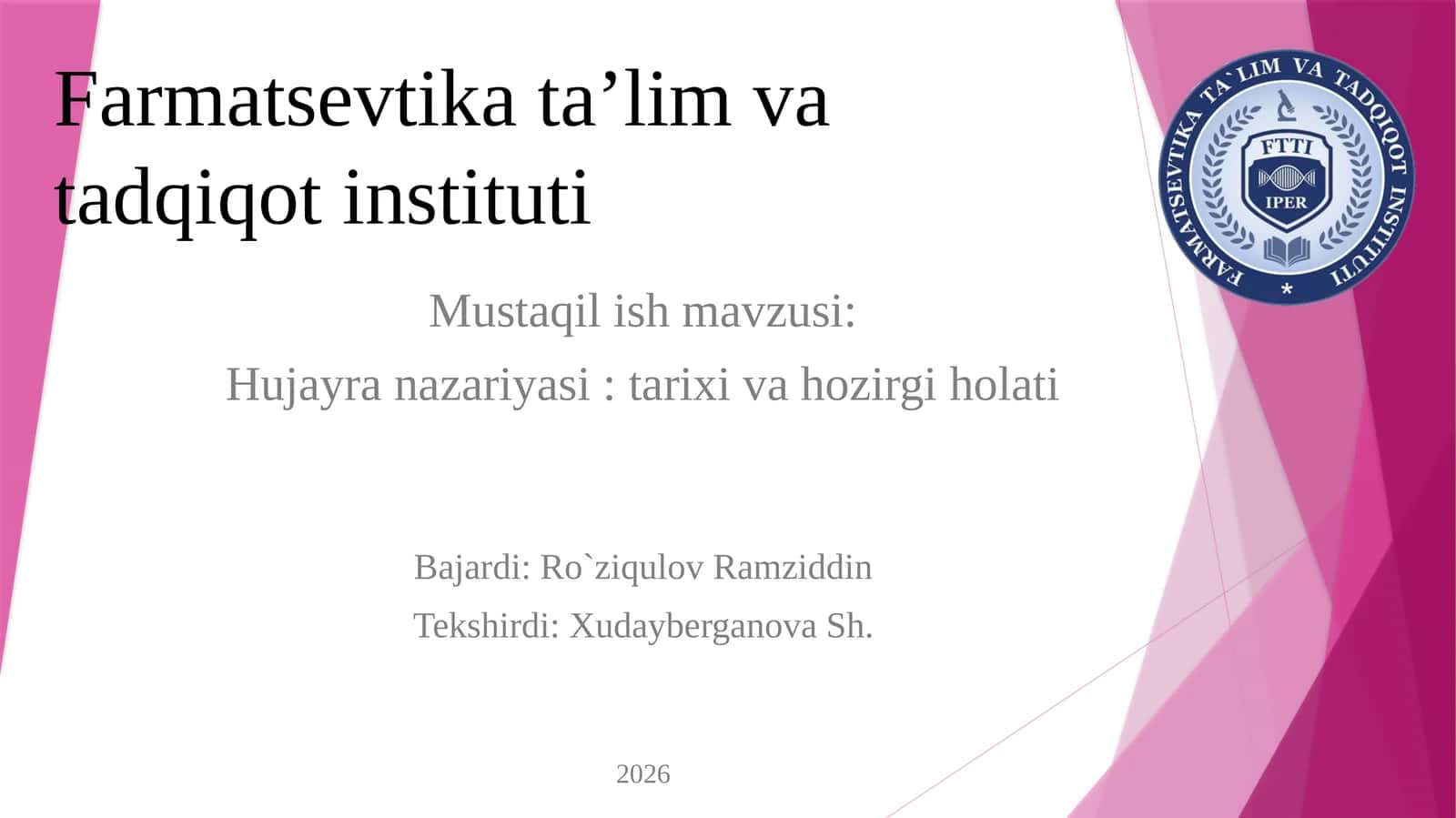 Farmatsevtikata’limvatadqiqotinstituti