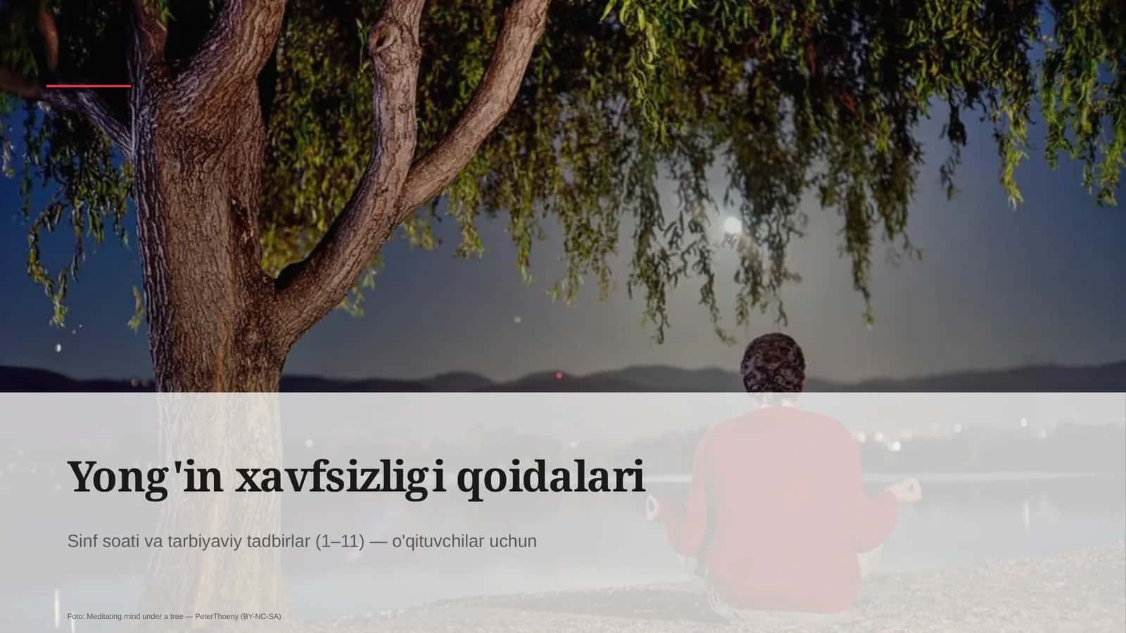 Yong'in xavfsizligi qoidalari