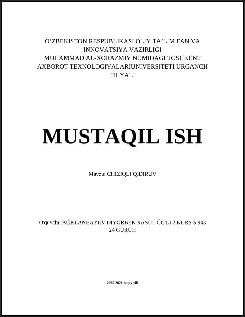 CHIZIQLI QIDIRUV