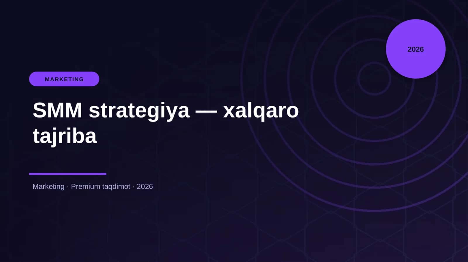 SMM strategiya — xalqaro tajriba