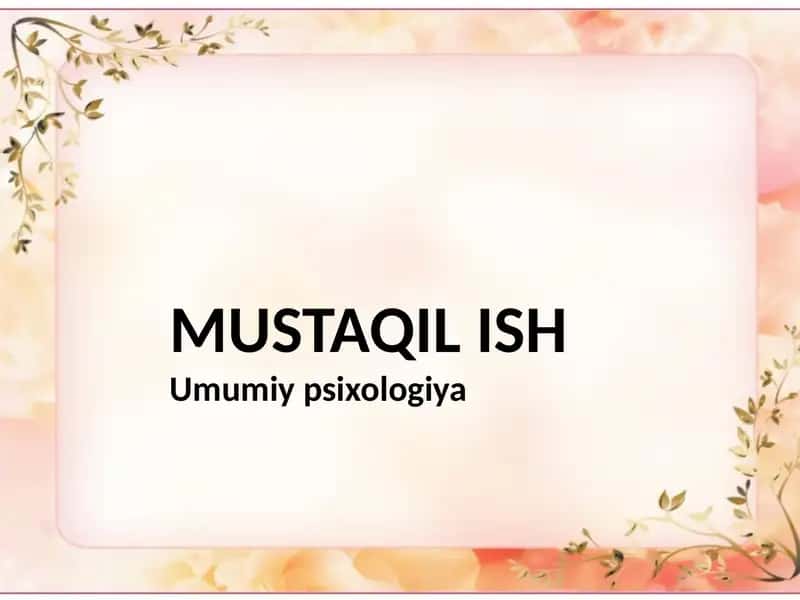 diqqat ko'lami, diqqat taqsimlanishi va shaxsdagi diqqatning rivojlanishi haqida ma'lumotlar.