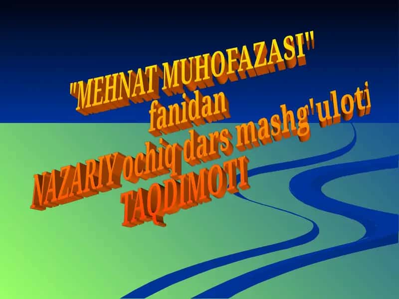 ELEKTR TOKIDAN SHIKASTLANISHDA BIRINCHI TIBBIY YORDAM KO’RSATISH