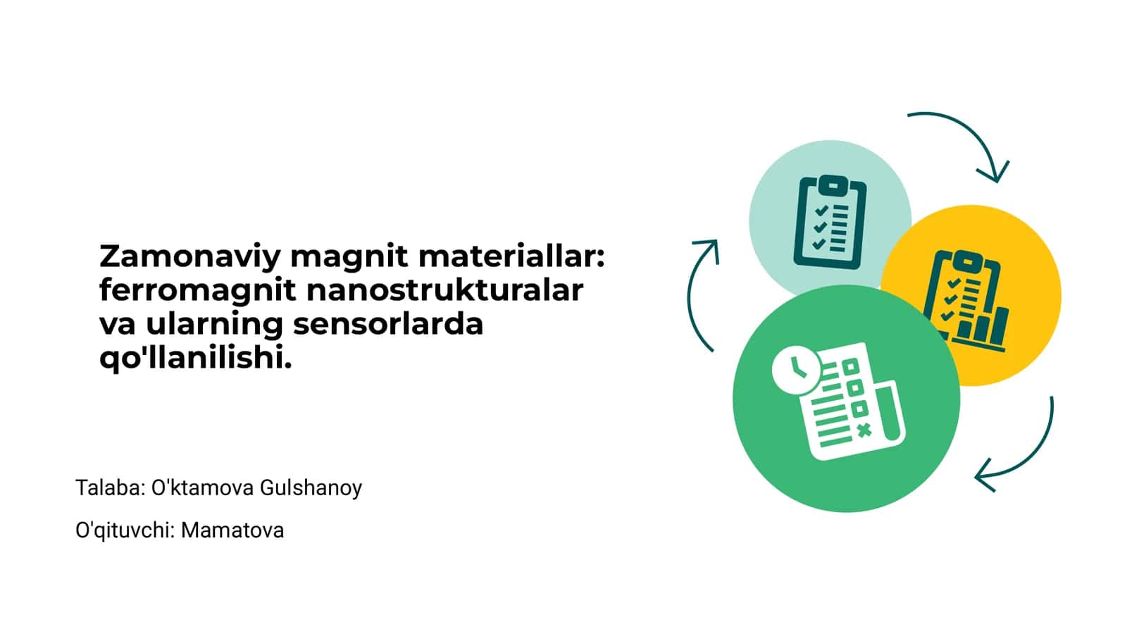 Zamonaviy magnit materiallar: ferromagnit nanostrukturalar va ularning sensorlarda qo'llanilishi