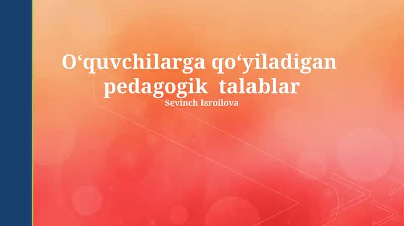 Pedagogik talablar