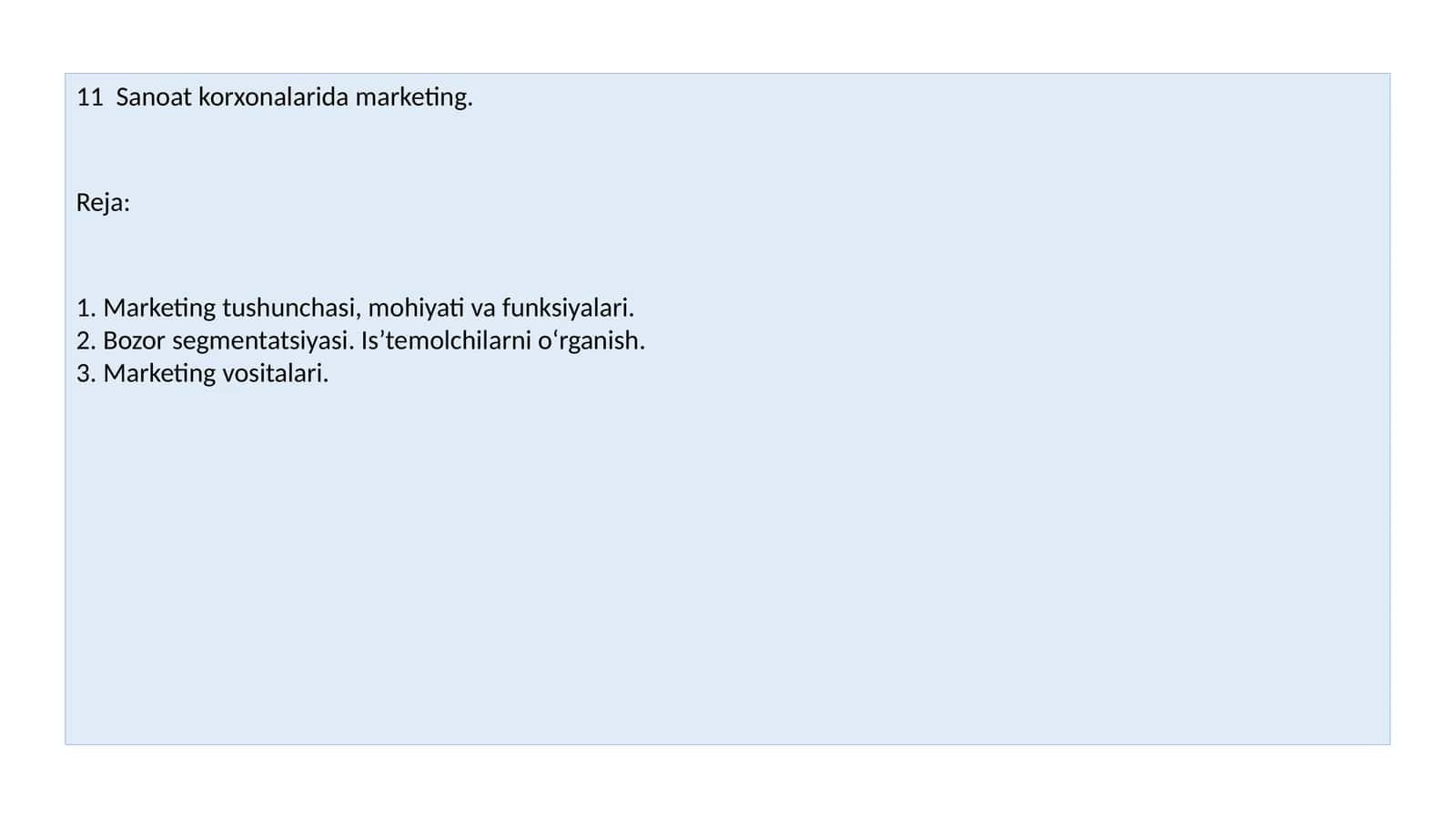 Marketingda marketing tushunchasi