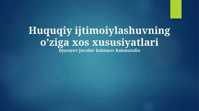 Huquqiy sotsializatsiya
