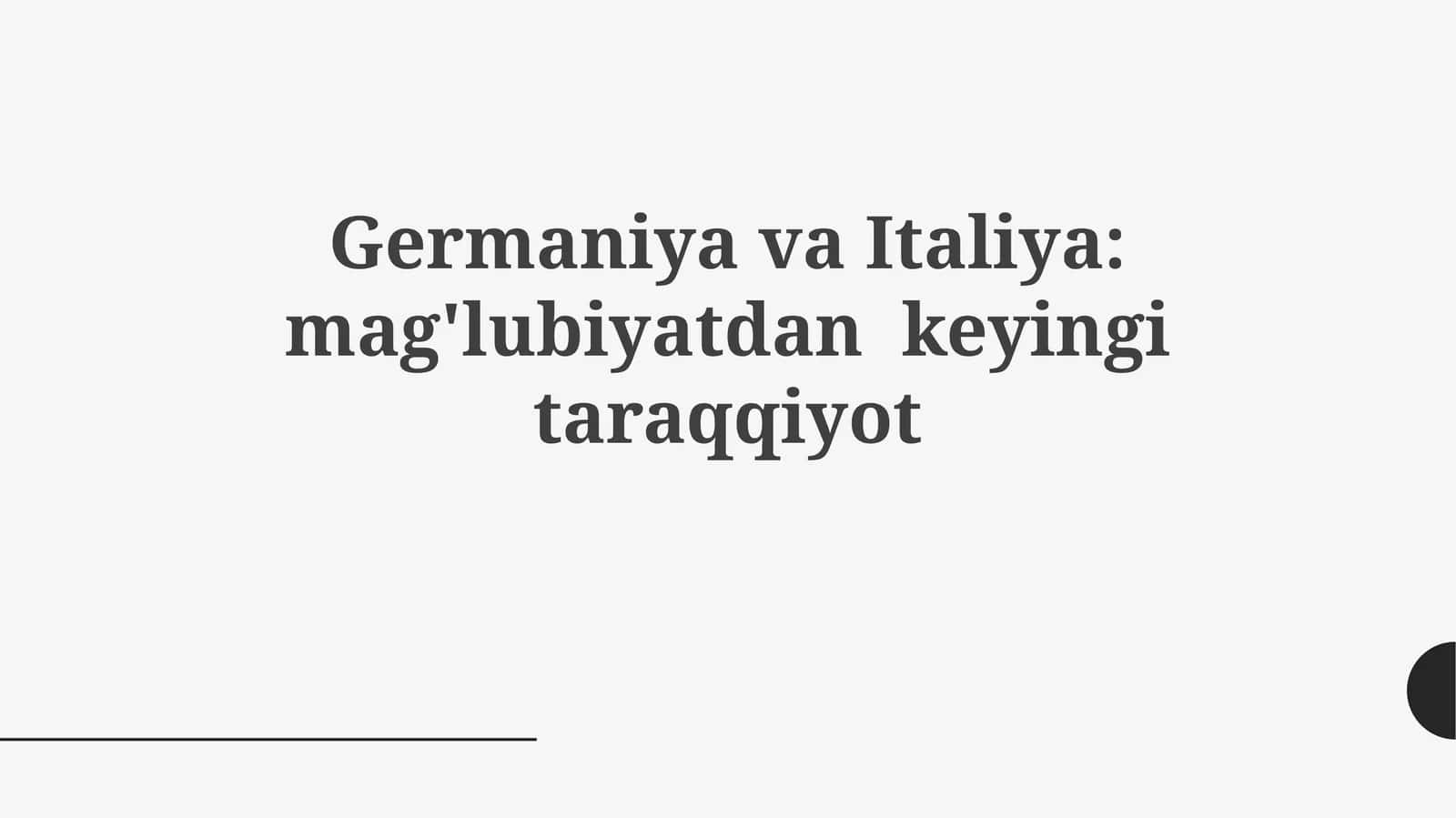 Marshall rejasi G'arbiy Germaniya va Italiyaga