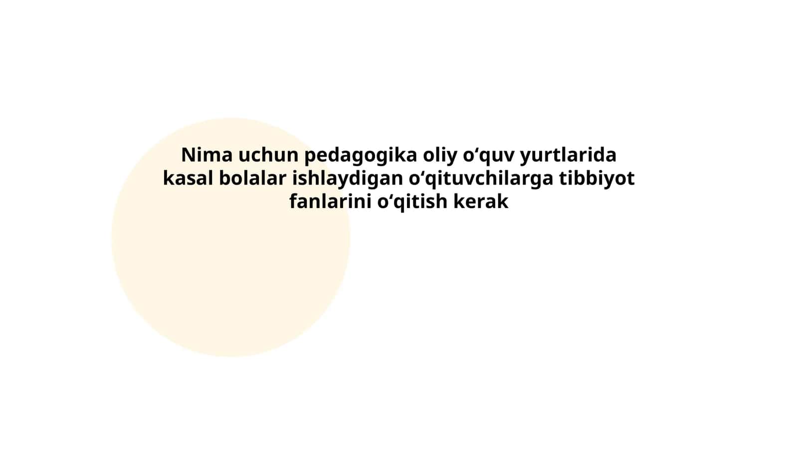 Nima uchun pedagogika oliy oʻquv yurtlarida kasal bolalar ishlaydigan oʻqituvchilarga tibbiyot fanlarini oʻqitish kerak