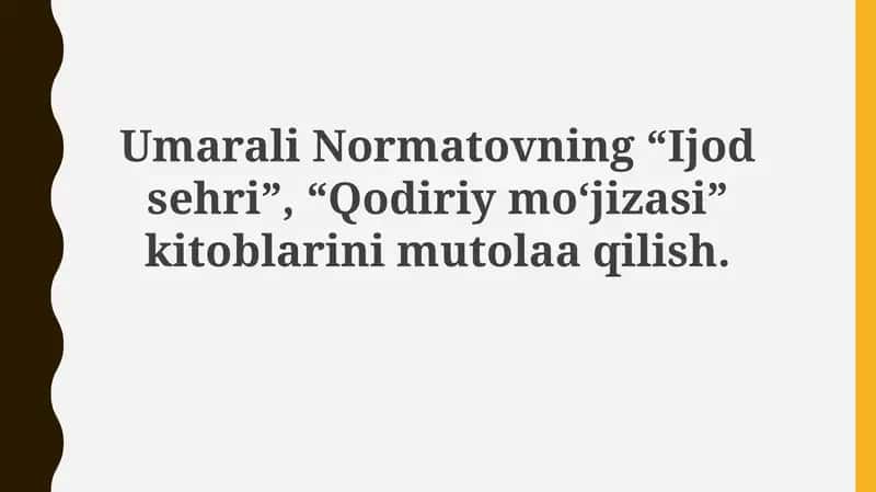 "Ijodsehri", "Qodiriymo‘jizasi"