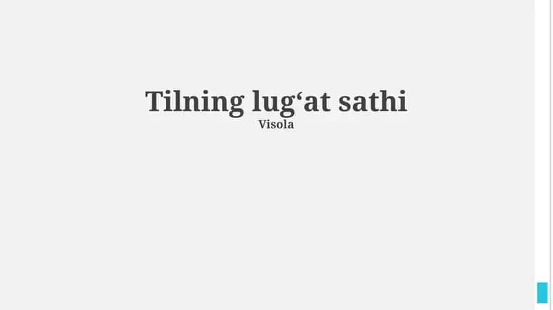 Tilning lug‘at sathi