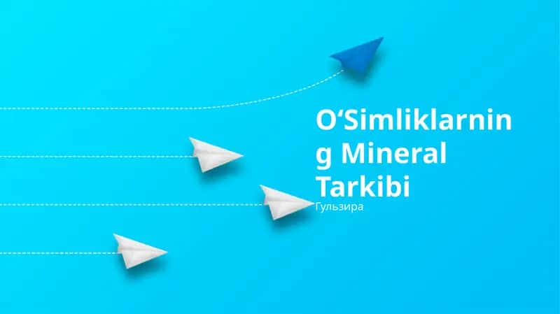 OʻSimliklarning Mineral Tarkibi
