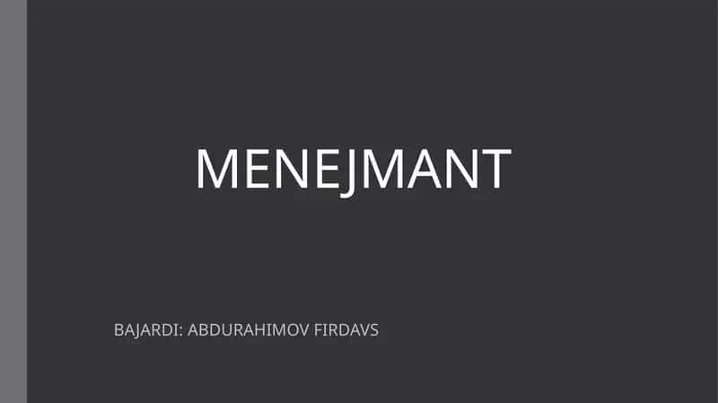 MENEJMANT