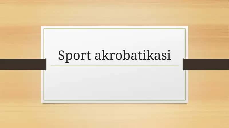 Sport akrobatikasi