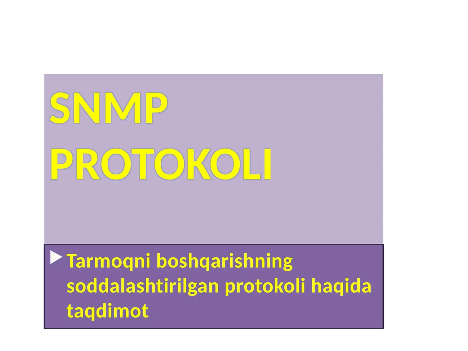 SNMP PROTOKOLI