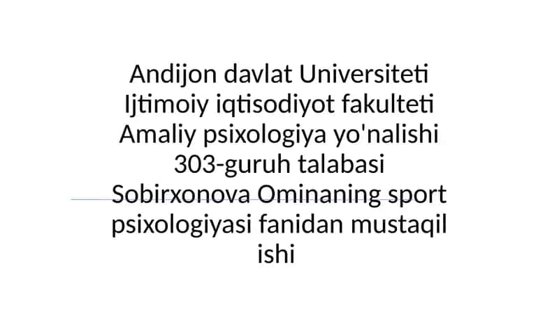 Sport psixologiyasi