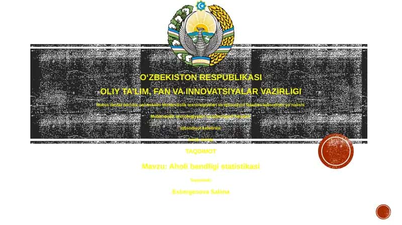 Aholi bandligi statistikasi