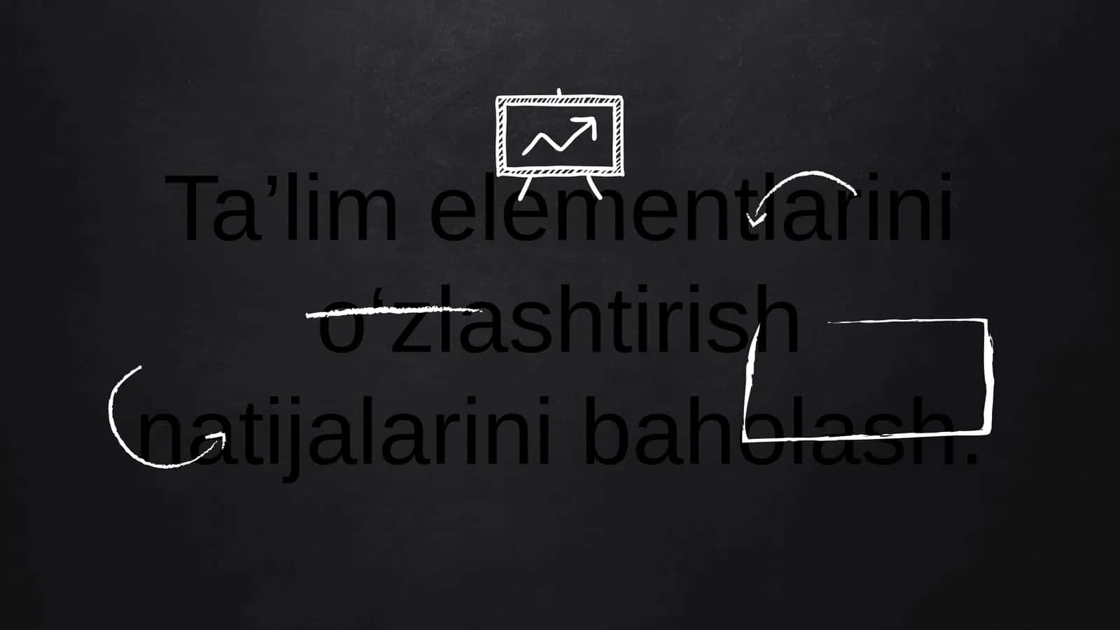 Ta’lim elementlarini o‘zlashtirish natijalarini baholash