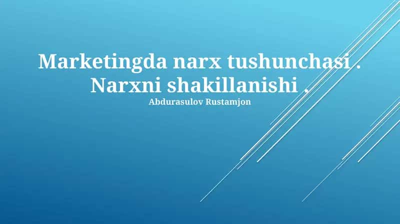 Narxlash Strategiyalari