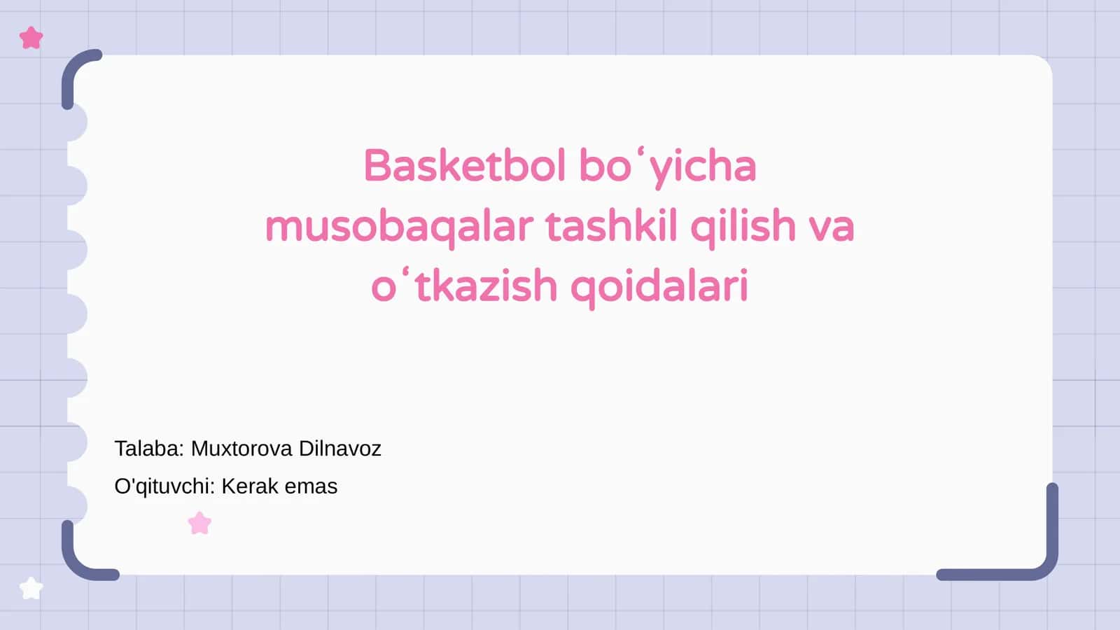 Basketbol boʻyicha musobaqalar tashkil qilish va oʻtkazish qoidalari