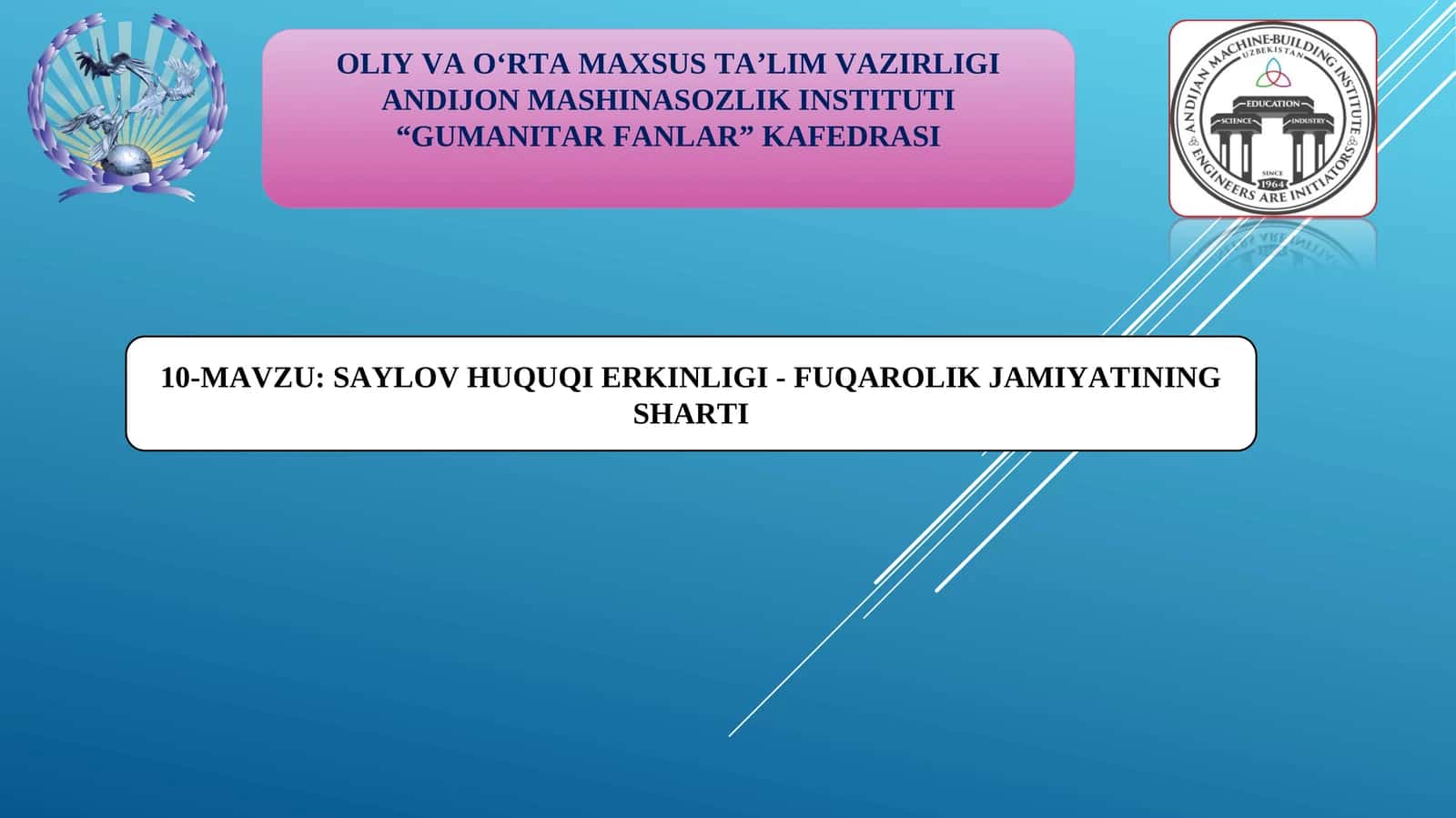 SAYLOV HUQUQI ERKINLIGI - FUQAROLIK JAMIYATINING SHARTI