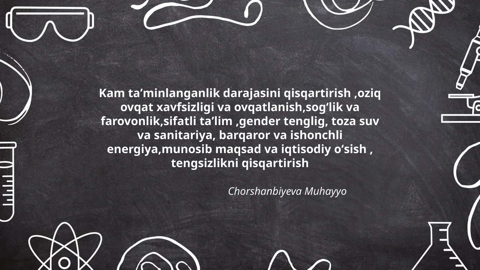 Chorshanbiyeva Muhayyo