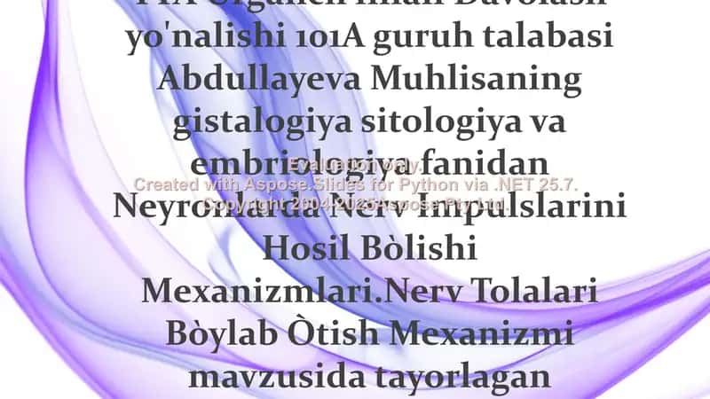 Neyronlarda Nerv Impulslarini Hosil Bòlishi Mexanizmlari