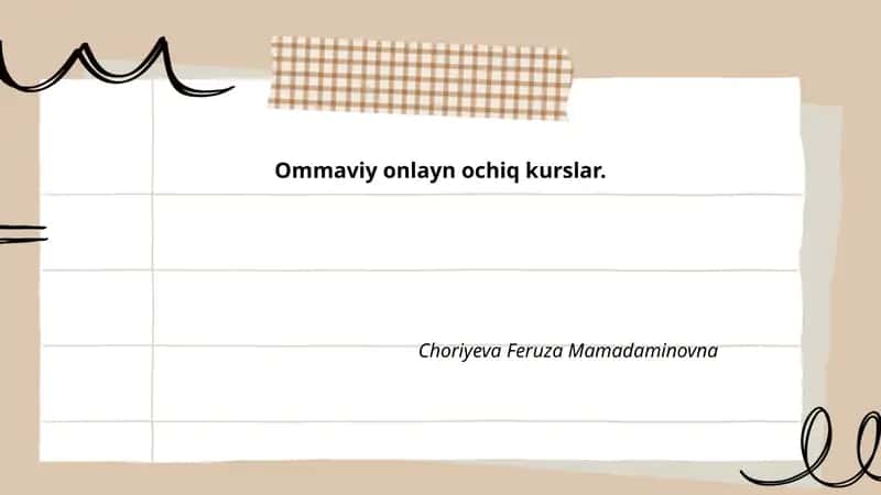 Ommaviy onlayn ochiq kurslar tarixi va rivojlanishi