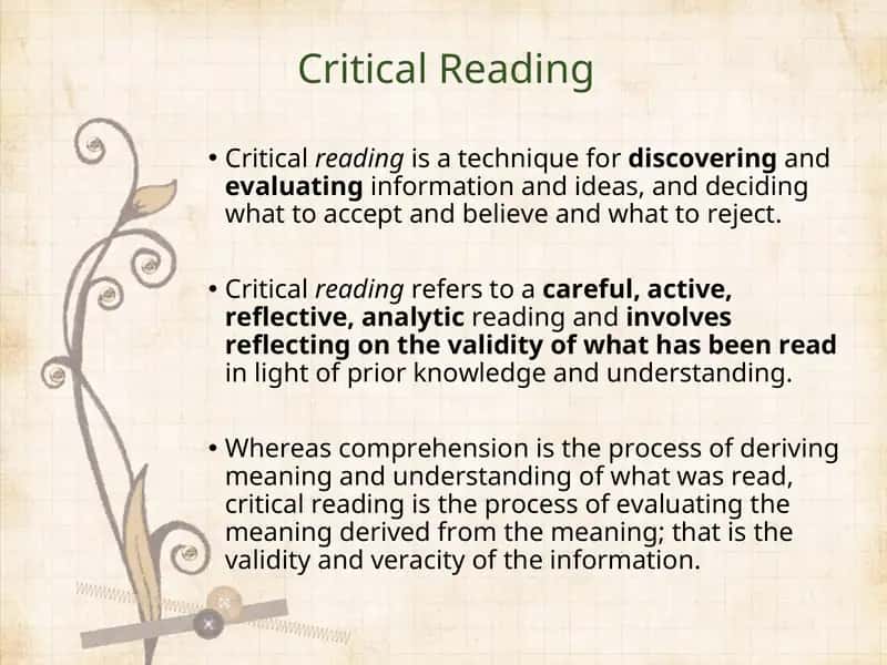 Critical Reading