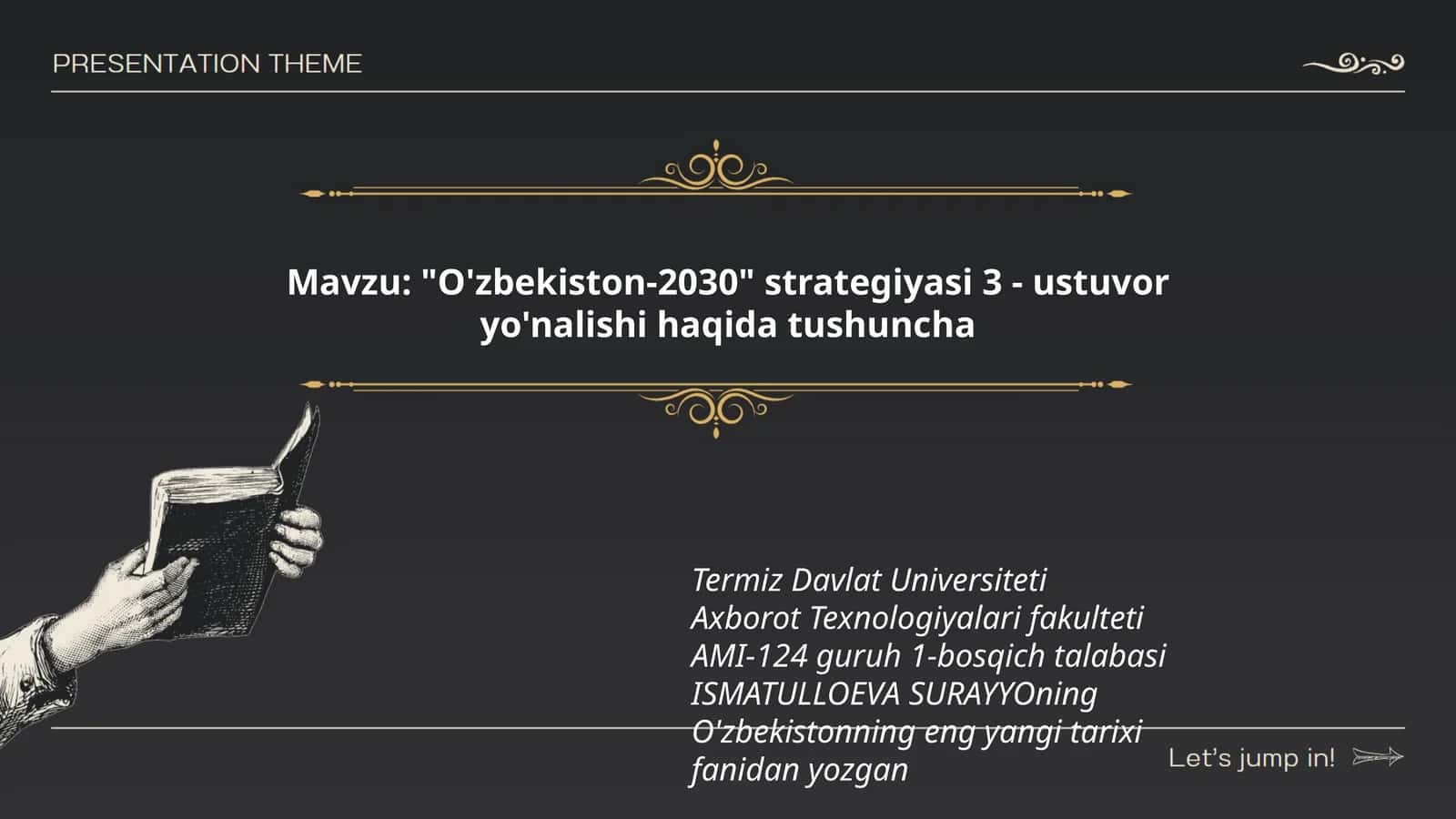 O'zbekiston-2030 strategiyasi 3 - ustuvor yo'nalishi haqida tushuncha