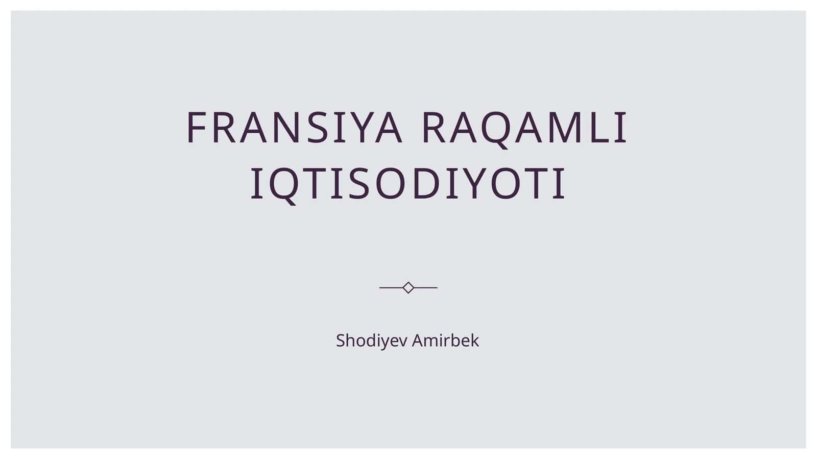 Fransiya raqamli iqtisodiyoti
