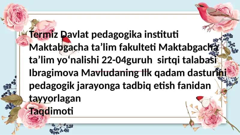 Bolalarning individual rivojlanishida pedagogik kuzatuv