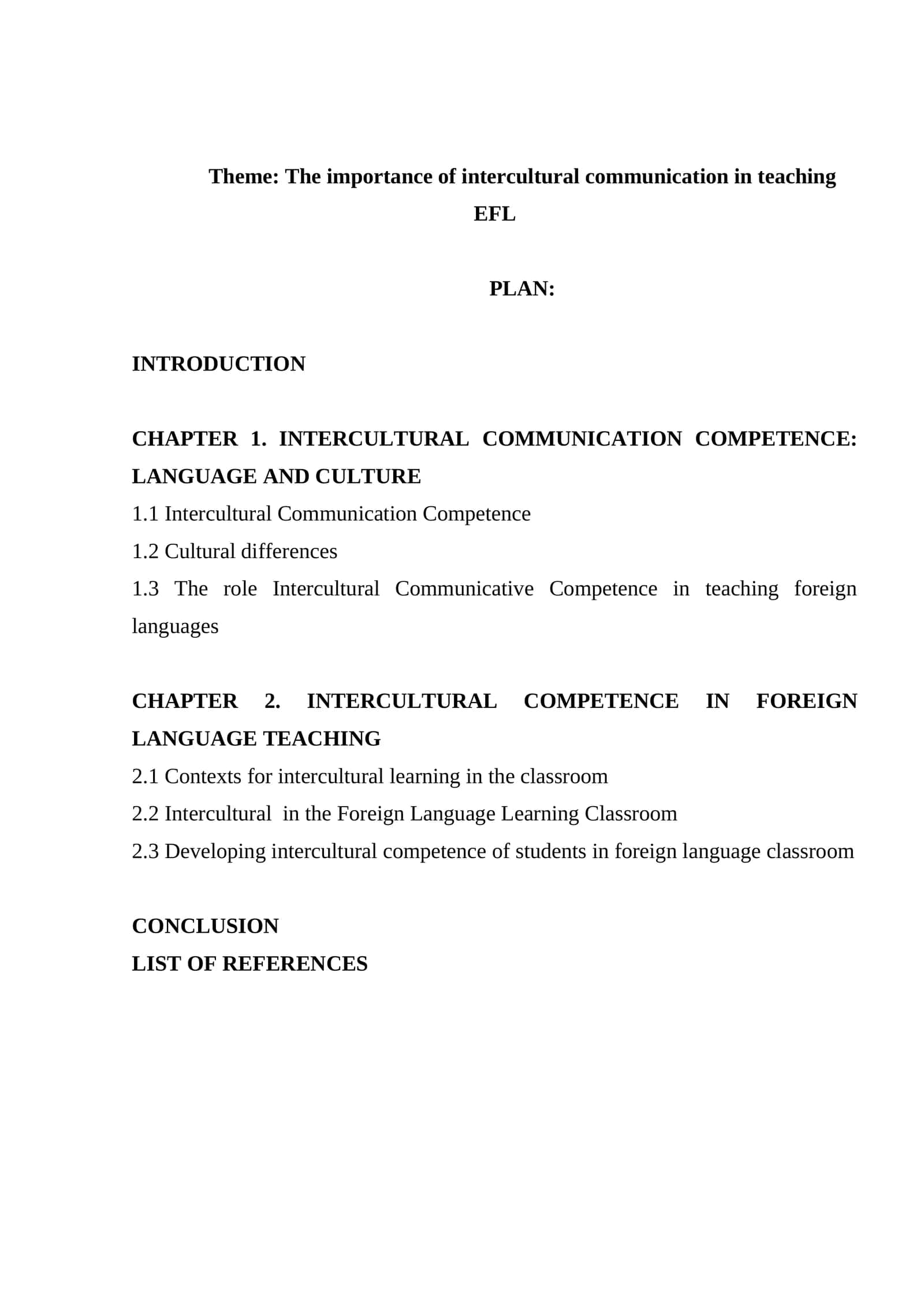 The importance of intercultural communication in teaching EFL