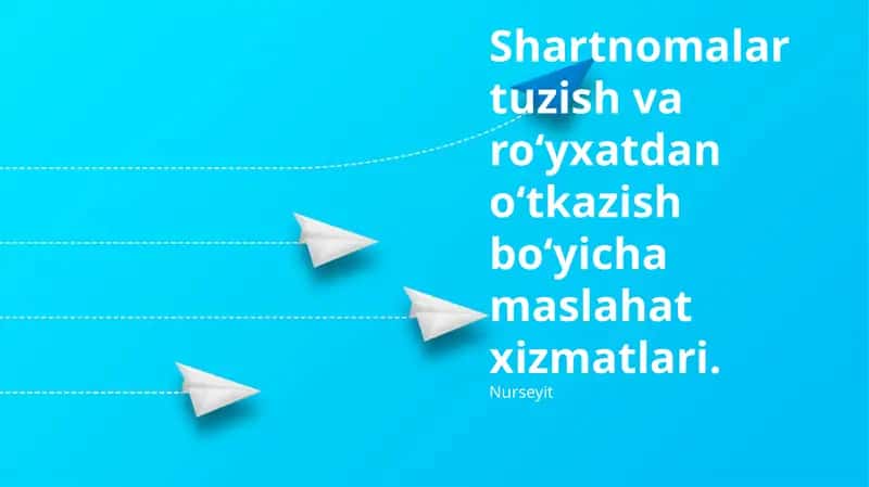 Shartnomalar Tuzish va Ro'yxatdan O'tkazish Maslahat xizmatlari