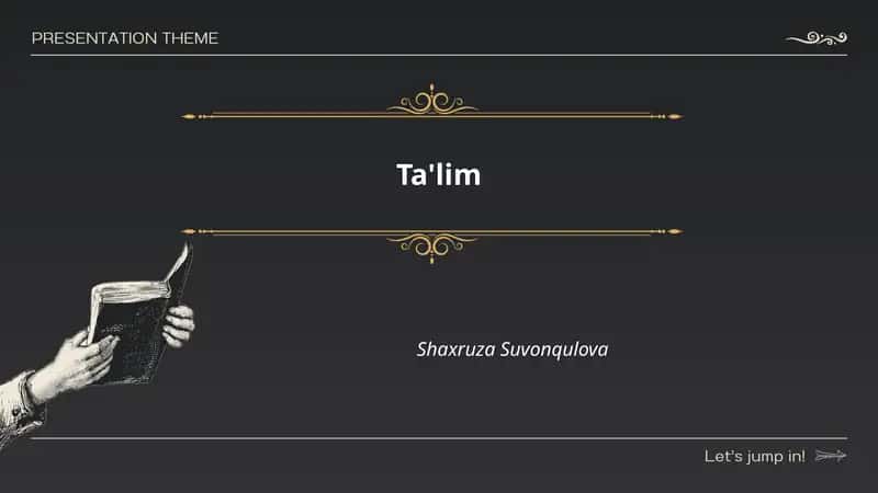 Ta'lim tizimining tuzilishi