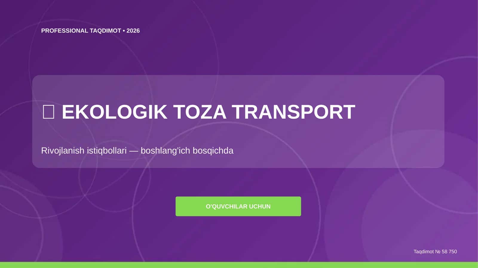 EKOLOGIK TOZA TRANSPORT