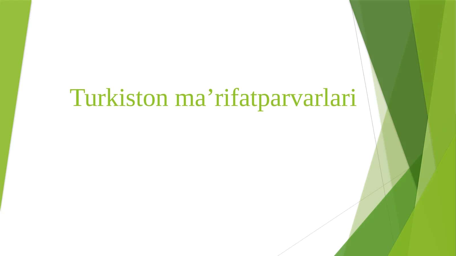 Turkiston ma’rifatparvarlari