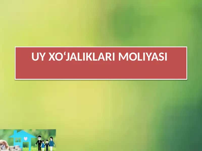 UY XO‘JALIKLARI MOLIYASI