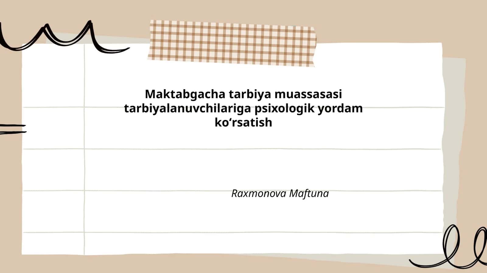 Bolalarning Yosh Psixologik Xususiyatlari