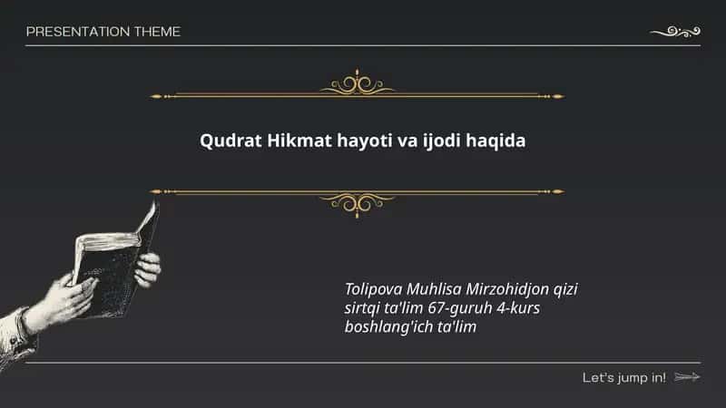 Qudrat Hikmat hayoti va ijodi haqida