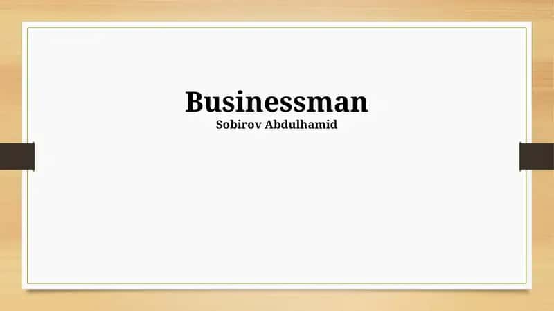 The Businessman's Landscape