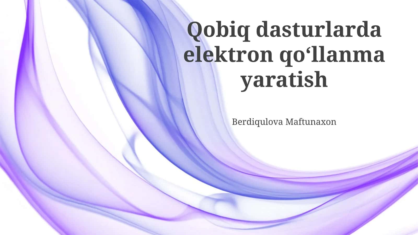 Elektron qo'llanmalar yaratishning asosiy tamoyillari