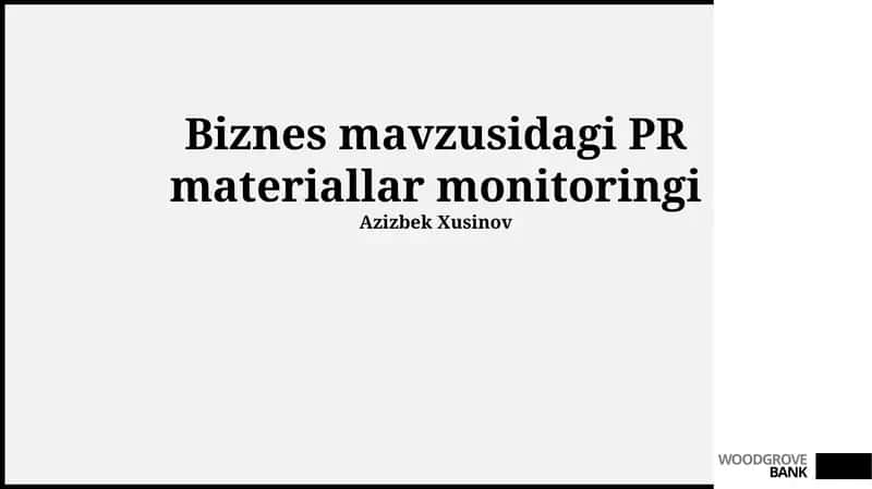 PR materiallar monitoringi