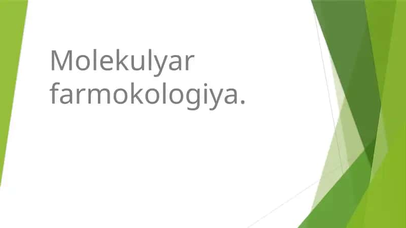 Molekulyar farmokologiya