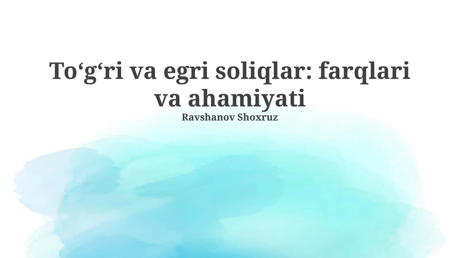 To'g'ridan-to'g'ri va bilvosita soliqlar: Ta'riflar va asosiy xususiyatlar