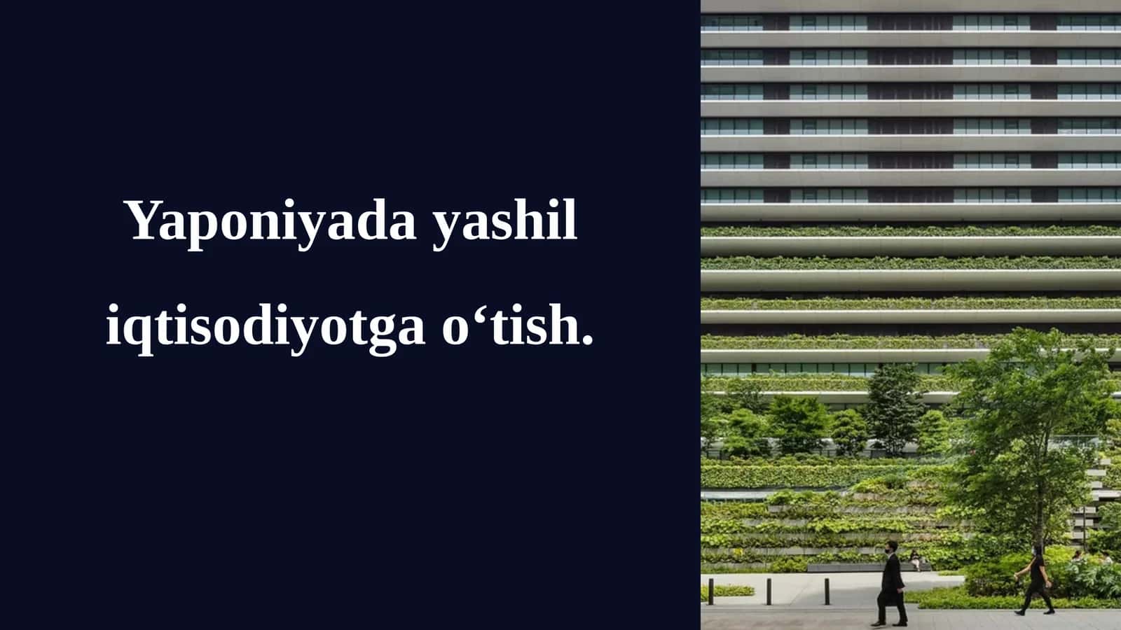 Yaponiya yashil iqtisodiyotga oʻtish strategiyasi