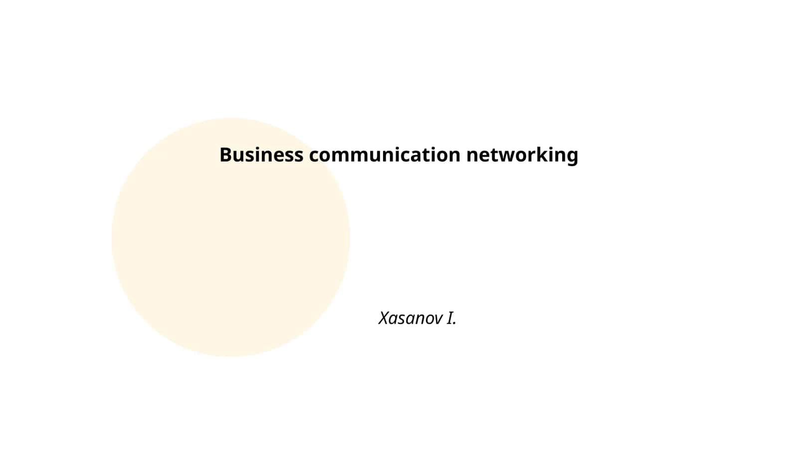Business communication networking